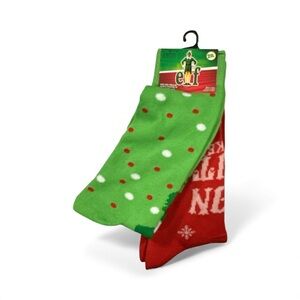 ELF Festive Socks - 2 pairs • red and green